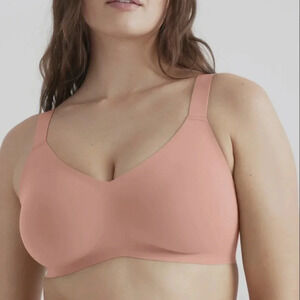 KNIX Padded V-neck 8+ Pink Ginger Bra Fits 42E, 40F, 42F